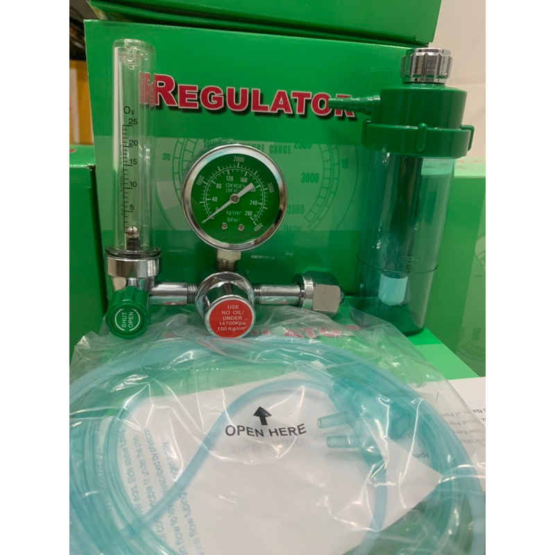 Đồng hồ oxy y tế đo áp suất bình khí Regulator