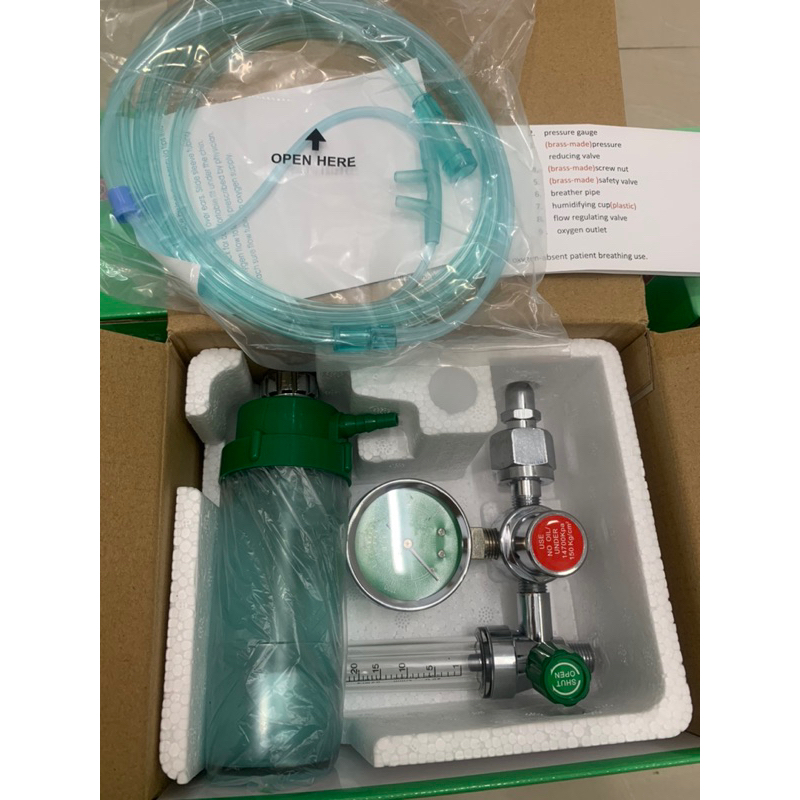 Đồng hồ oxy y tế đo áp suất bình khí Regulator