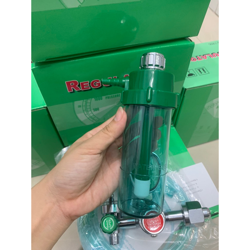Đồng hồ oxy y tế đo áp suất bình khí Regulator