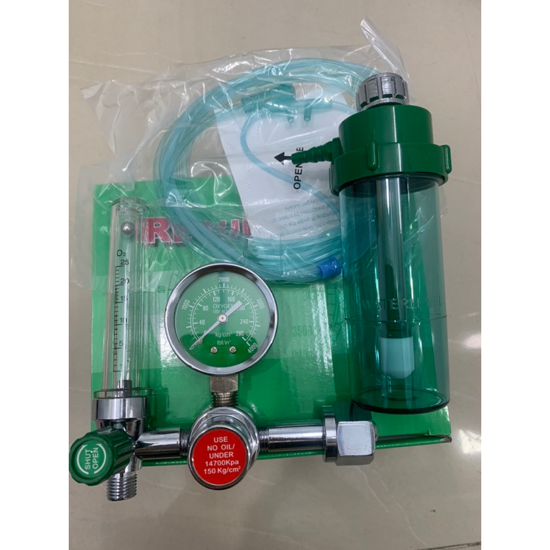 Đồng hồ oxy y tế đo áp suất bình khí Regulator