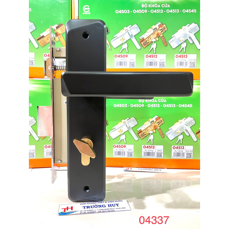 Khoá tay gạt phòng ngủ đen mờ cao cập Việt Tiệp 04337 - Bảo hành 3 năm.