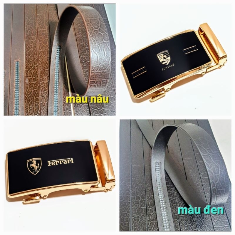 Dây Thắt Lưng Không Mặt Khóa Bản 3,4- 3,6 cm Có Khấc Da Bò Nguyên Tấm