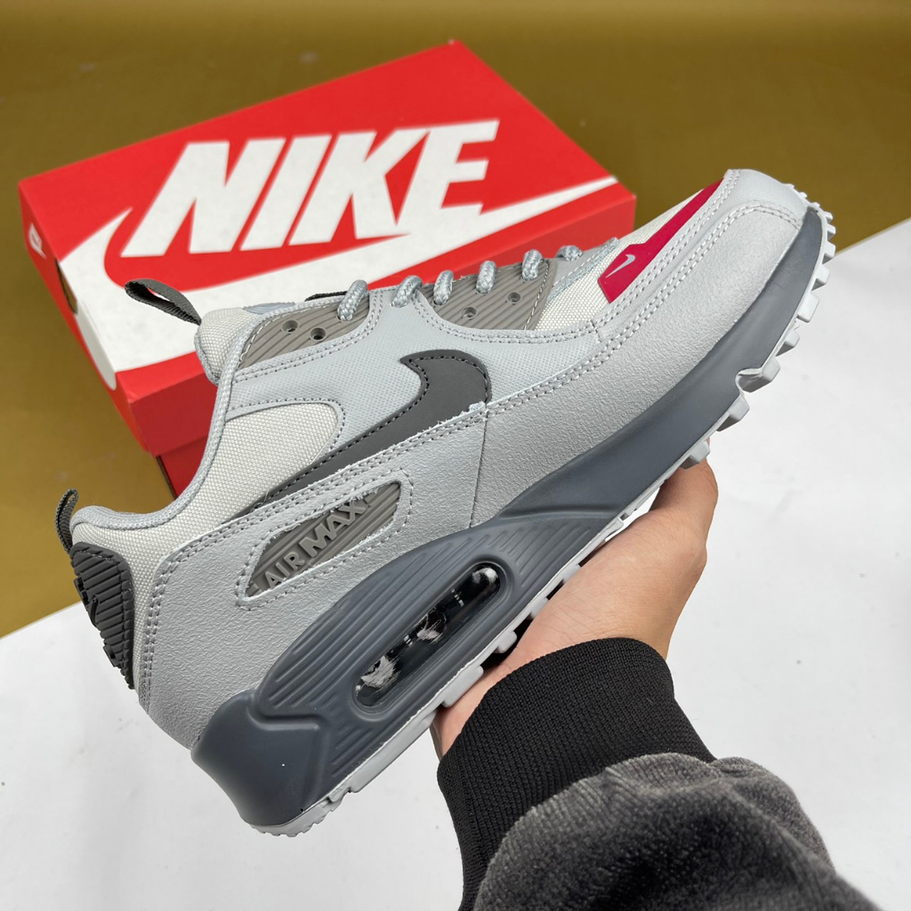 Giày Max 90 Surplus Wolf Grey Pink Salt, Max 90 Xám Full - Than.Shoes