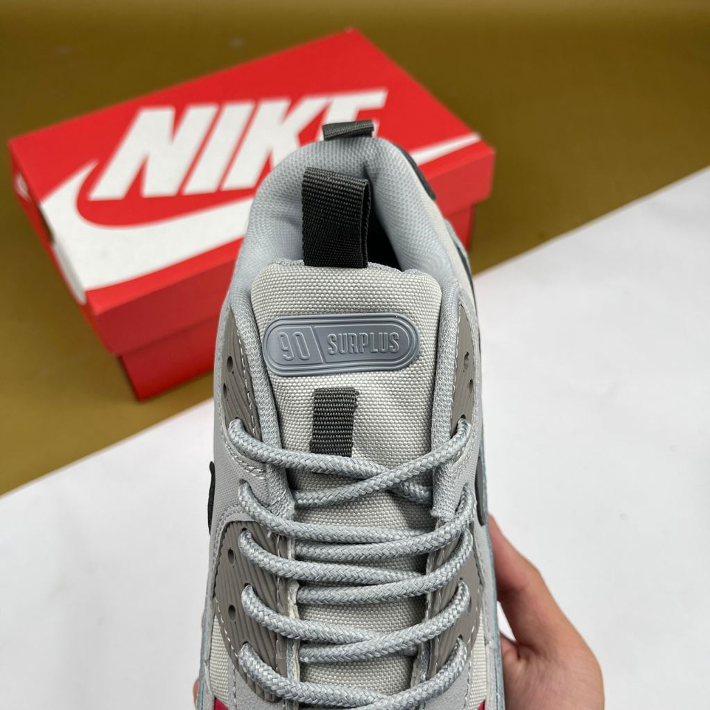 Giày Max 90 Surplus Wolf Grey Pink Salt, Max 90 Xám Full - Than.Shoes