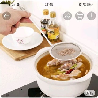 Vợt bọt lưới inox , vợt cặn thức ăn lưới inox