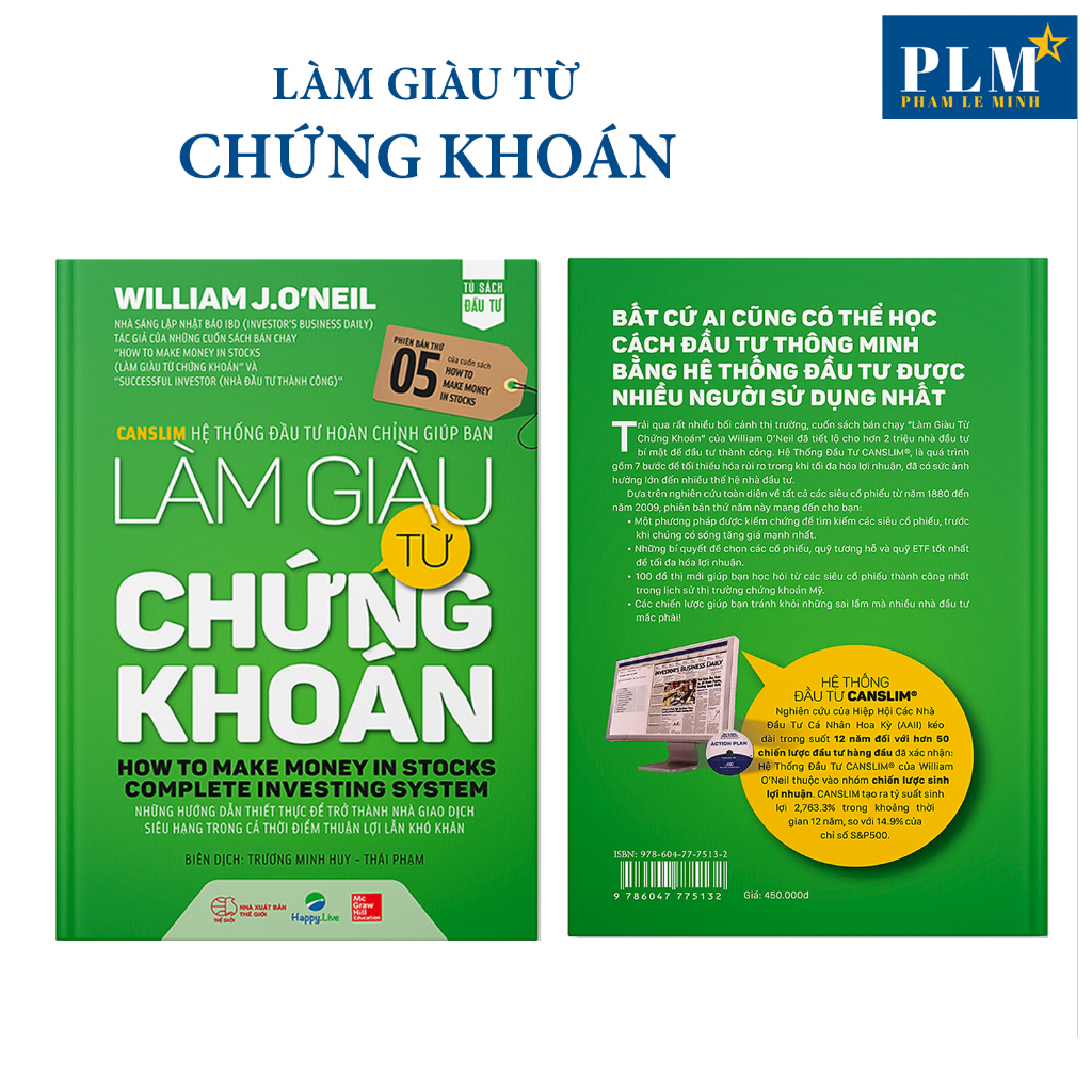 Bộ sách - Combo O’neil & Môn đệ: Nhà Đầu Tư Thành Công, Làm Giàu từ Chứng Khoán, Hướng Dẫn Thực Hành CANSLIM, 18.000%
