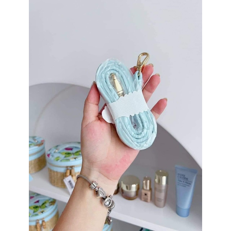 Túi trống cói hàng Gift estee hoạ tiết hoa lá siêu xinh- ORD