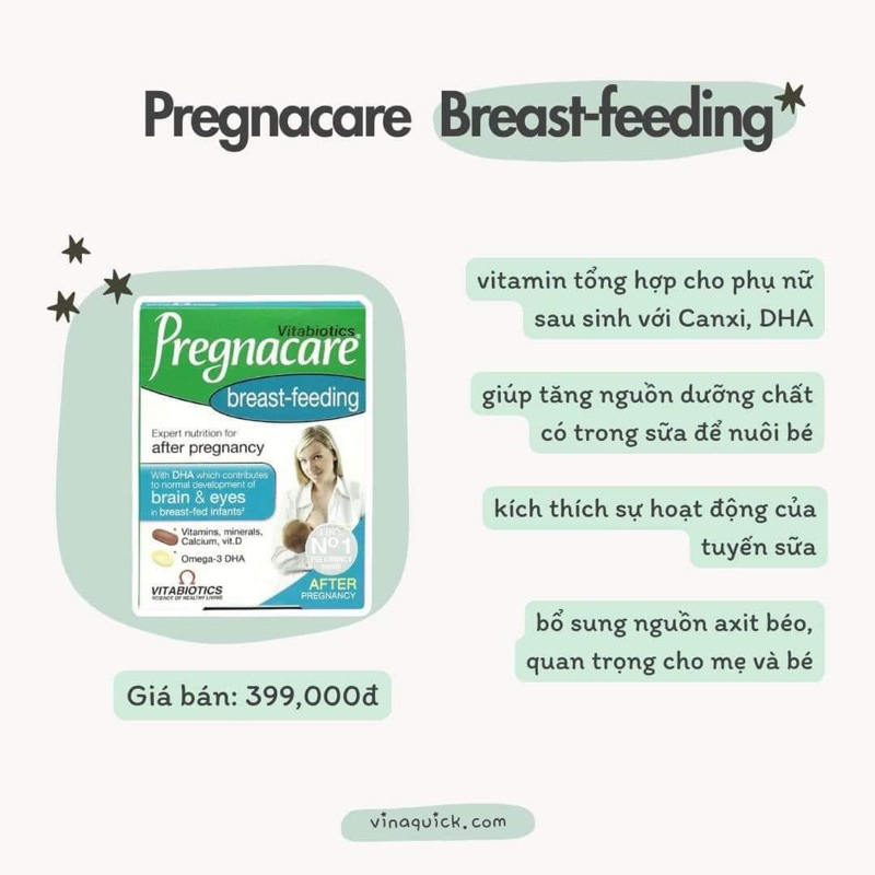 Vitamin tổng hợp cho phụ nữ sau sinh Pregnacare Breast-feeding