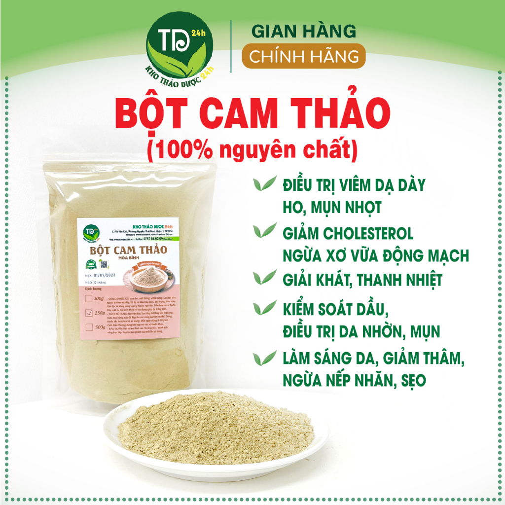 Bột cam thảo nguyên chất 100% organic, tắm trắng, ngừa thâm mụ-n, tốt tiêu hóa, giải cảm ho, mất tiếng, đầy bụng