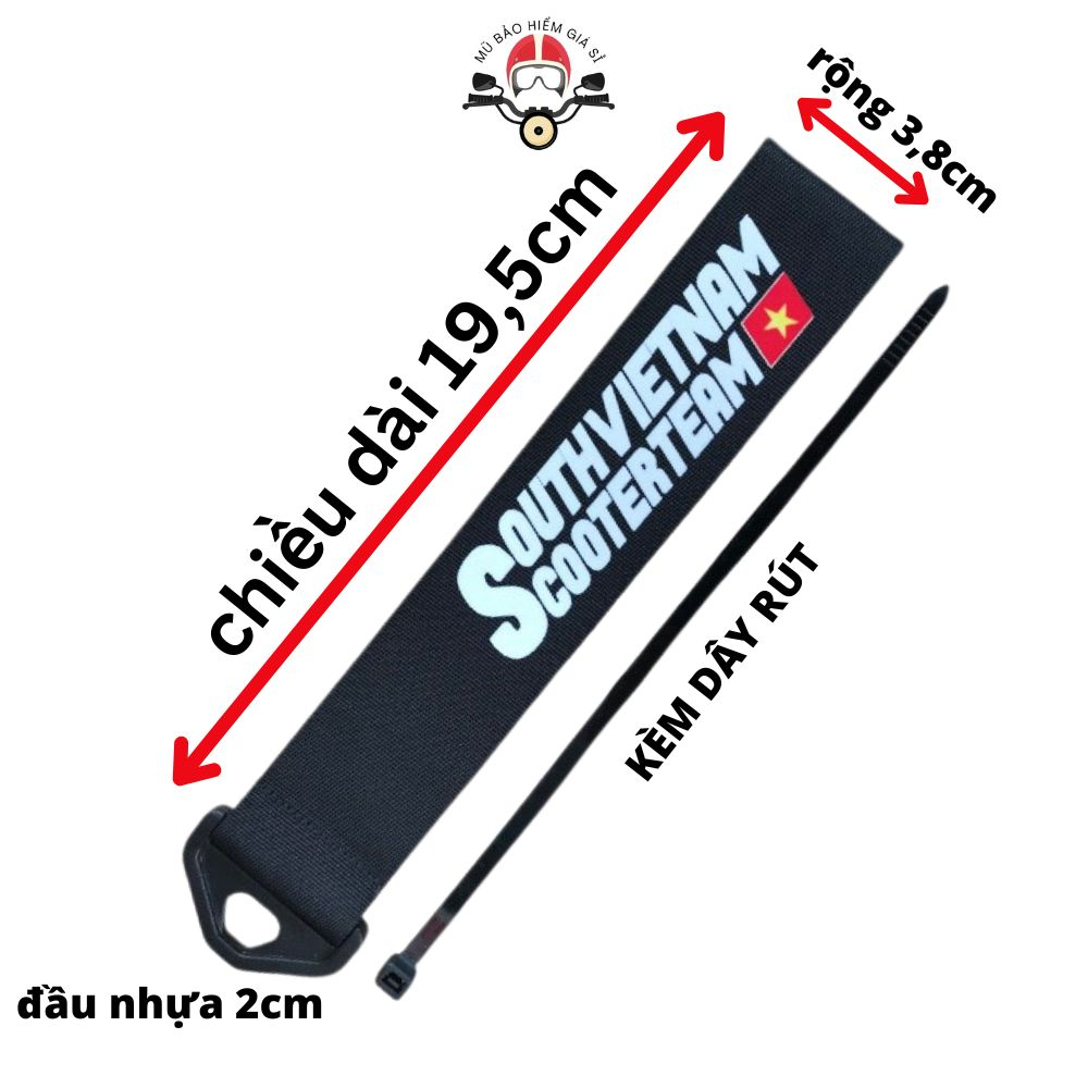 Móc Dây Cảng Sau, Móc Yên Trang Trí Xe Đua Racing Nhiều Mẫu Độc Lạ kèm dây rút - Đầu Nhựa Dây Poly Cao Cấp