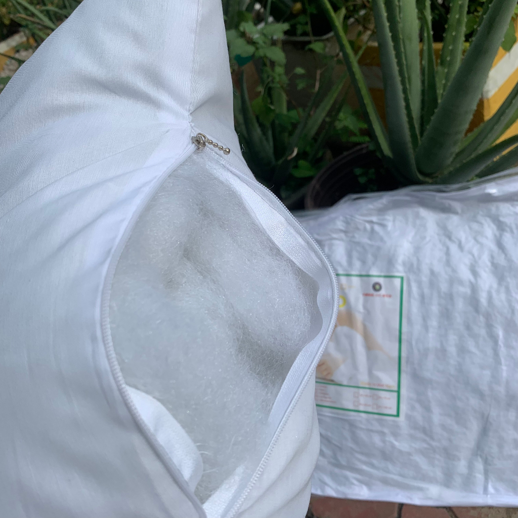 Ruột gối hơi cao cấp 40 x 60cm, 45 x 65cm, 50 x 70cm Vikoo chất liệu bông gòn có khoá kéo giặt được gòn