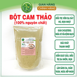 Bột cam thảo Hoà Bình nguyên chất 100%, tắm trắng, giảm nếp nhăn, ngừa thâm, mụ-n, giải cảm, ho, trợ tiêu hóa, đầy bụng