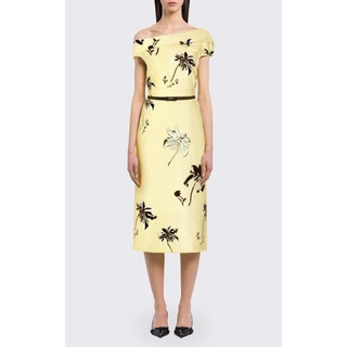 BEUCLOSET - Đầm trễ vai in hoa dừa