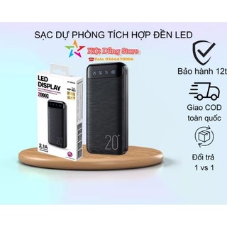 Sạc dự phòng 10.000 - 20.000mah led display wp-163, xiao mi gen3