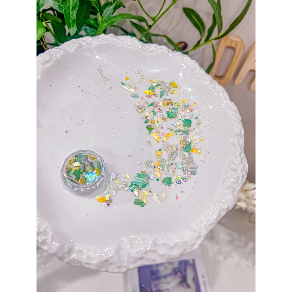 Vụn xà cừ tone nâu xanh