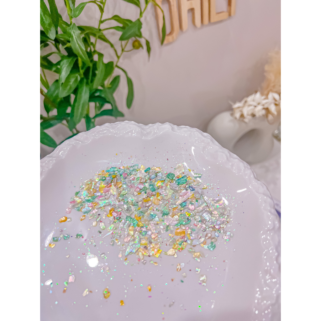 Vụn xà cừ tone nâu xanh