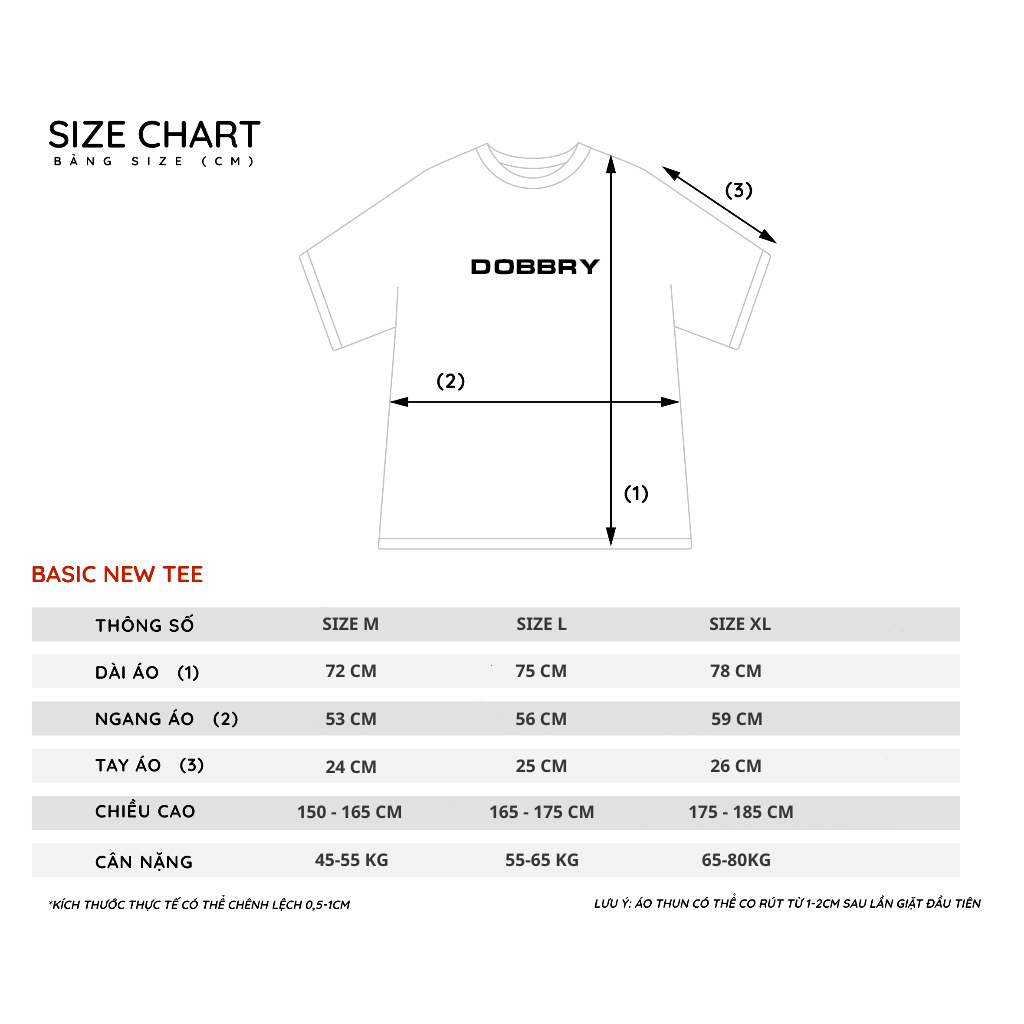 Áo Thun Unisex DBBY Melt From Unisex 100% Cotton Compact 260GSM - DOBBRY