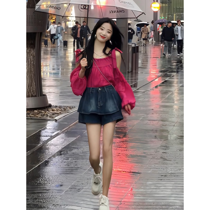 Chân váy Denim dáng xoè