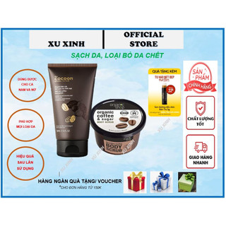 Combo tẩy tế bào chết mặt và body giúp da mịn màng trắng sáng sạch tế bào chết