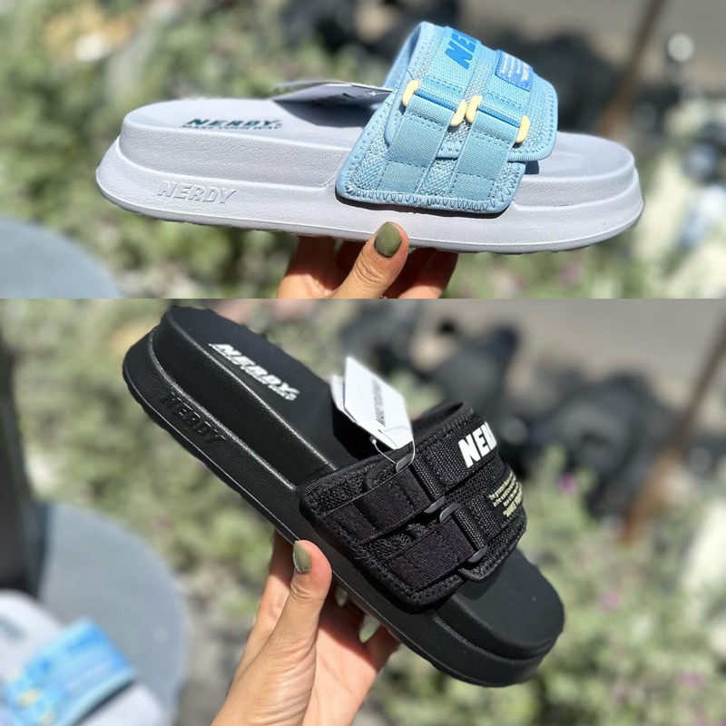 Dép Nerdy quai ngang vải lưới New Fullbox