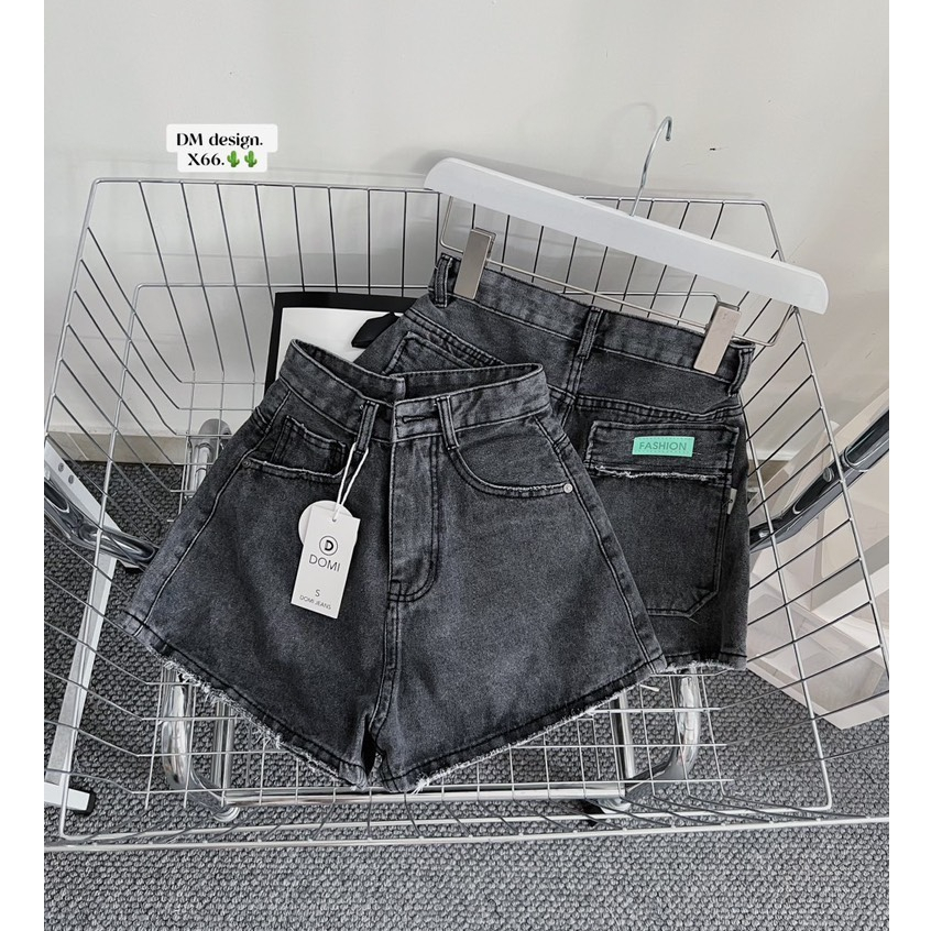 Quần short jean cạp cao tôn dáng, quần đùi nữ túi sau kiểu đẹp