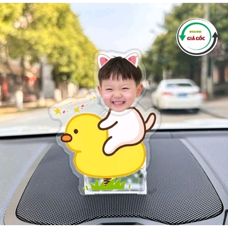 Standee lắc đầu Kute chạy bằng pin in theo yêu cầu, dùng để trang trí bàn làm việc, oto...