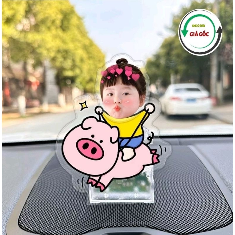 Standee lắc đầu Kute chạy bằng pin in theo yêu cầu, dùng để trang trí bàn làm việc, oto...
