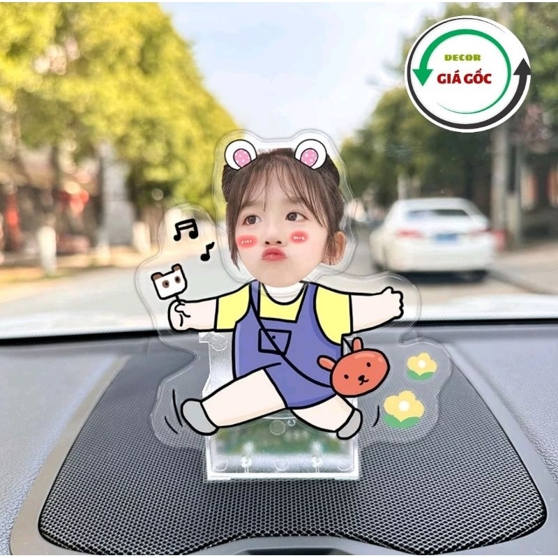 Standee lắc đầu Kute chạy bằng pin in theo yêu cầu, dùng để trang trí bàn làm việc, oto...