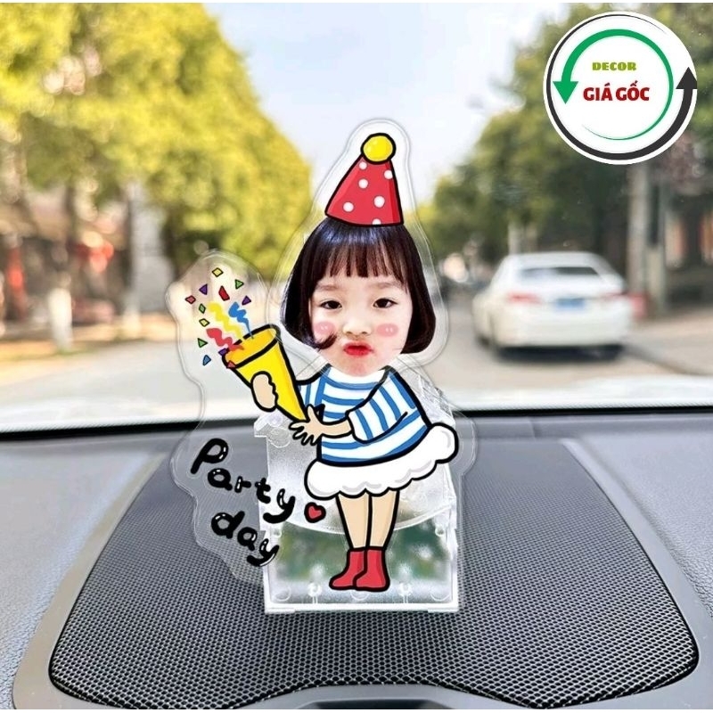 Standee lắc đầu Kute chạy bằng pin in theo yêu cầu, dùng để trang trí bàn làm việc, oto...
