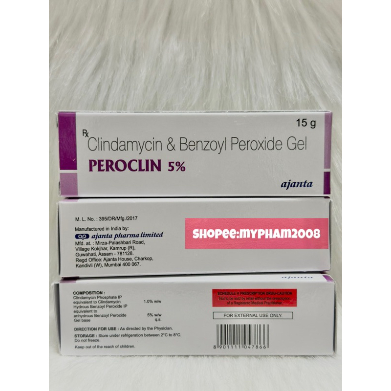 GEL PEROCLIN 5% CHẤM MỤN 15g.