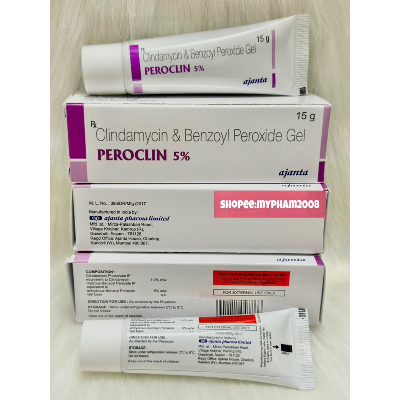 GEL PEROCLIN 5% CHẤM MỤN 15g.