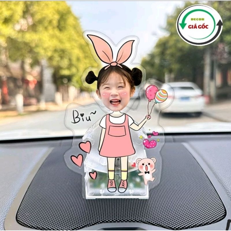 Standee lắc đầu Kute chạy bằng pin in theo yêu cầu, dùng để trang trí bàn làm việc, oto...