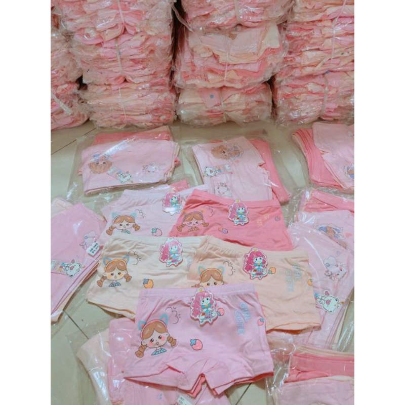 Sét 5_10 quần chip đùi Quảng Châu mỏng mát xinh xắn cho bé gái 12_35kg