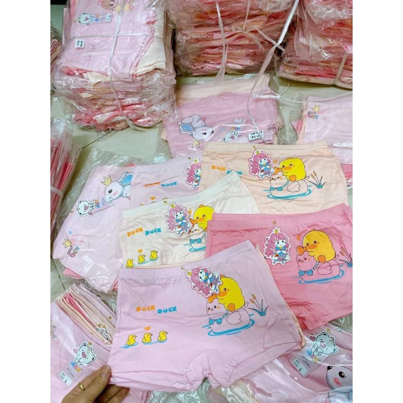 Sét 5_10 quần chip đùi Quảng Châu mỏng mát xinh xắn cho bé gái 12_35kg