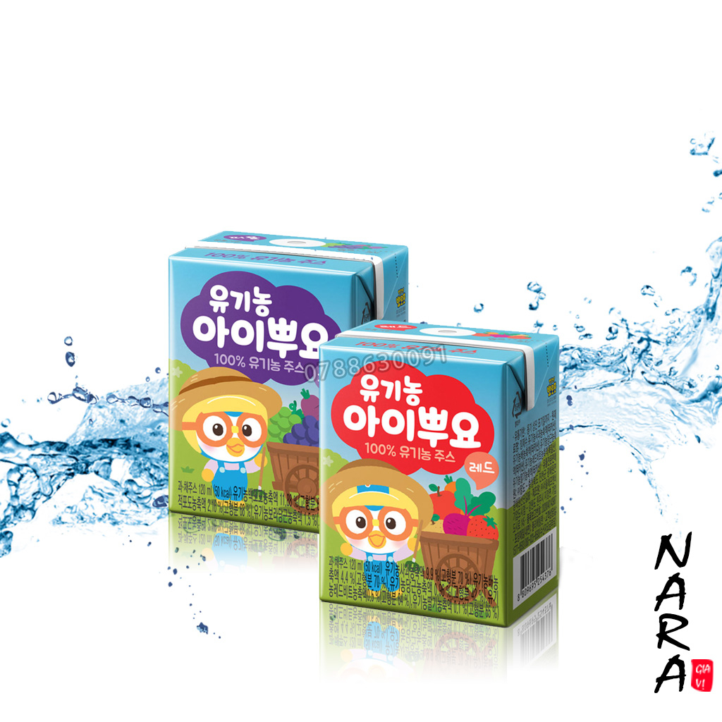 Nước Ép Trái Cây Pororo Wondertok hộp 120ml nội địa Hàn Quốc