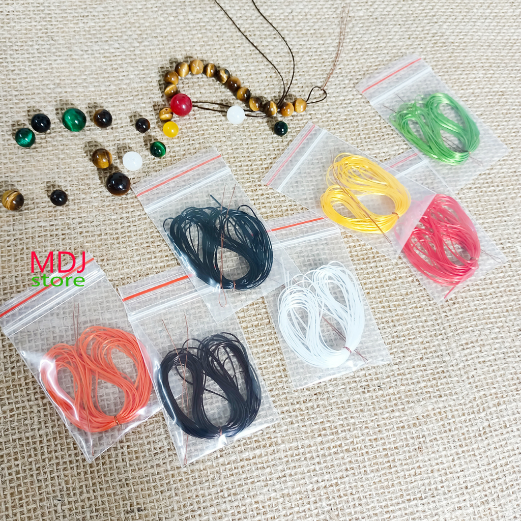 Dây chun chỉ cước lụa co giãn MDJ 3 mét xâu vòng đá xỏ handmade