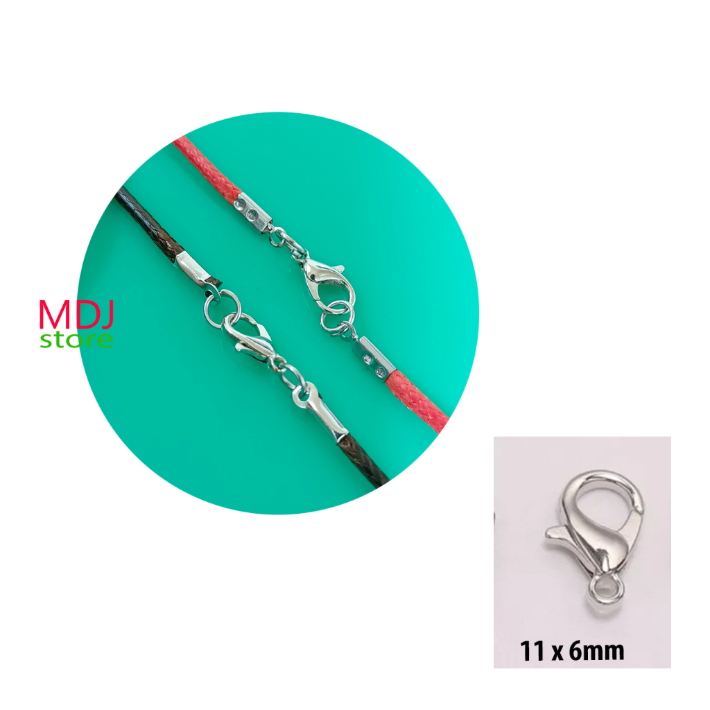 Dây đeo Phật bản mệnh có móc kẹp MDJ chất liệu cotton sáp size 2mm dài 45 cm