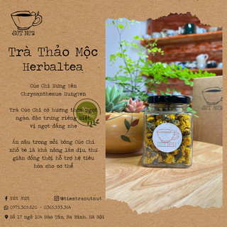 Trà hoa cúc chi hưng yên - hương thơm rõ đậm - an thần ngủ ngon - hoa cúc chi hưng yên - hũ 100ml
