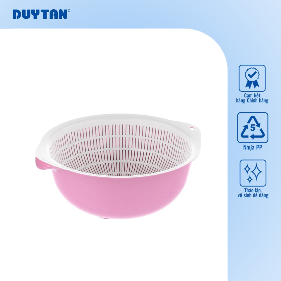 Bộ Thau Rổ 3T2 Duy Tân Bao Gồm Một Thau Và Một Rổ, Tiện Lợi Cho Góc Bếp Mọi Nhà