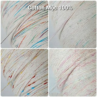 Sợi cotton môc organic, nhập Hàn, cỡ sợi 1.0mm làm áo mùa hè
