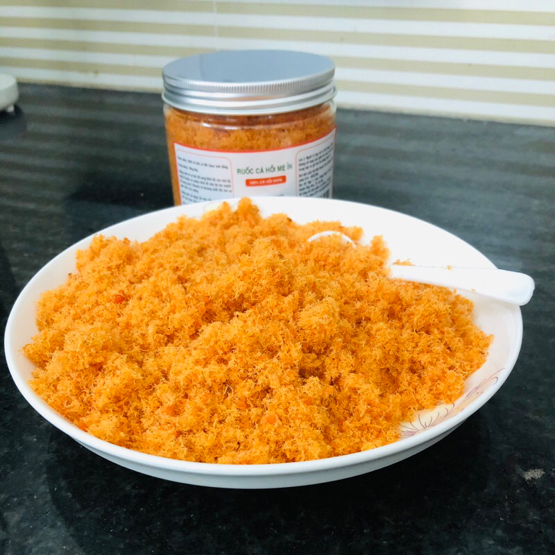Ruốc Cá Hồi Nhà làm 220 gam/1hũ thơm ngon béo ngậy  không chất bảo quản bầu bí trẻ em trên 7 tháng cần bổ su