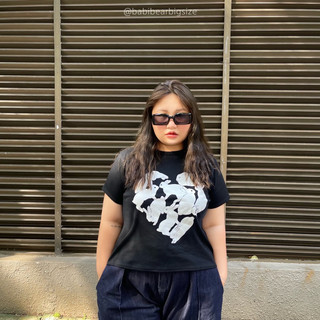 Áo babytee trái tim thỏ chất bozip bigsize 60-90kg