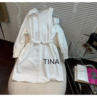 Đầm sơmi trắng Mix.xo size L