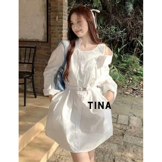Đầm sơmi trắng Mix.xo size L