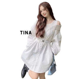 Đầm sơmi trắng Mix.xo size L