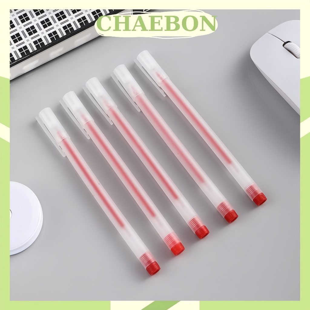 Bút gel CHAEBON bút bi nước văn phòng khô nhanh viết trơn đều nét 3 màu xanh đen đỏ ngòi 0.5mm B01