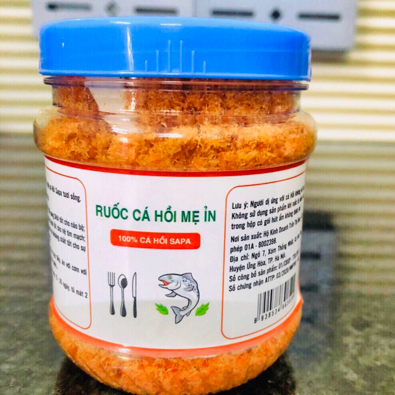 Ruốc Cá Hồi 2 hũ/100gam /1hũ nhà làm theo oder thơm ngon béo ngậy dinh dưỡng màu sắc hấp dẫn trẻ nhỏ không pha trộn khôn