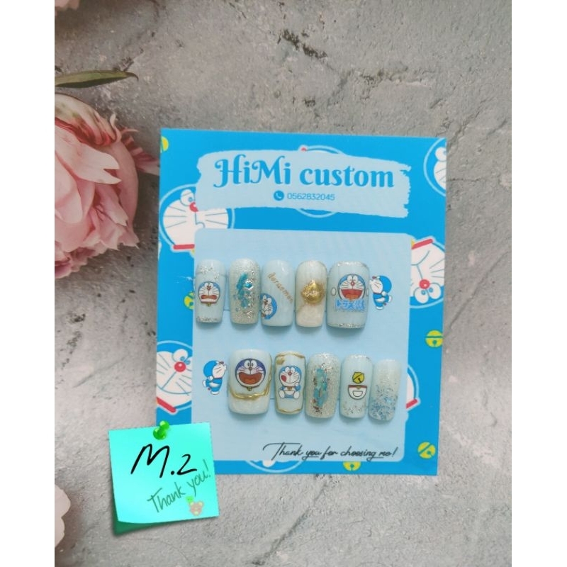 Nail úp thiết kế doraemon