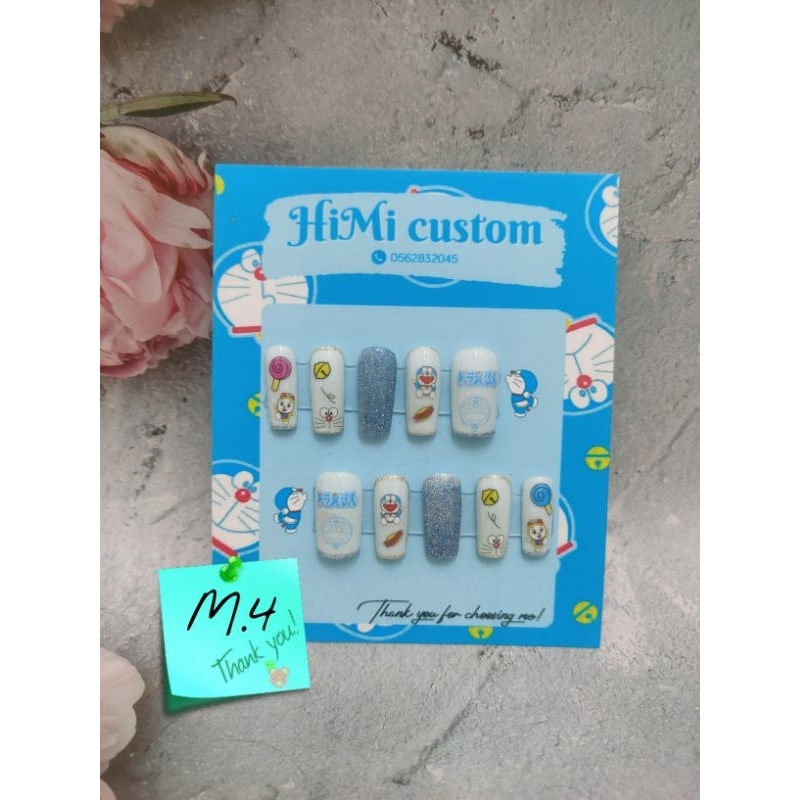 Nail úp thiết kế doraemon
