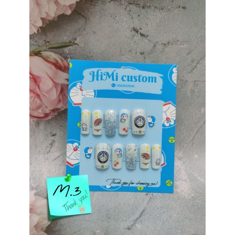Nail úp thiết kế doraemon